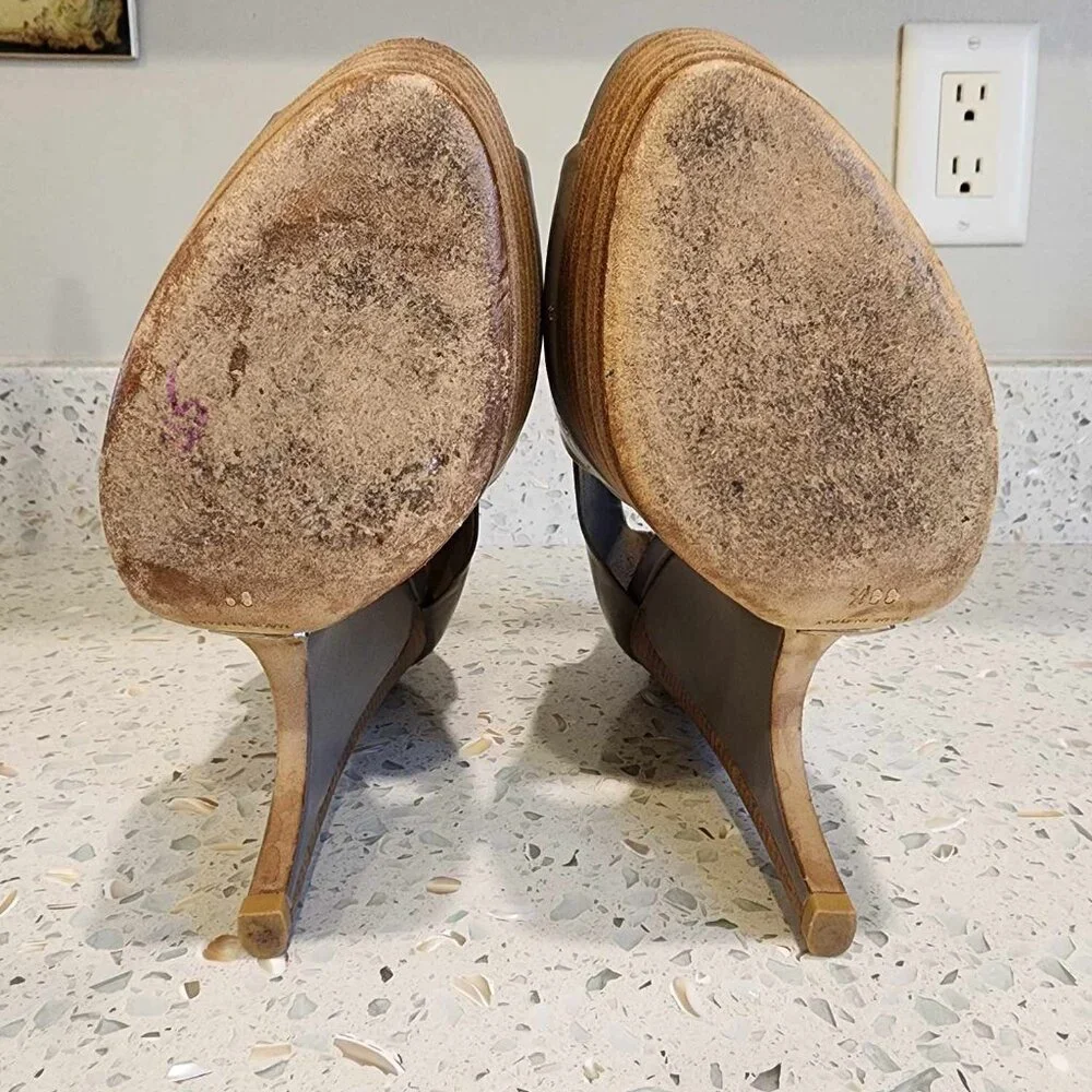 Gucci Escarpins Wedge High Heels 39.5 - Picture 10 of 12
